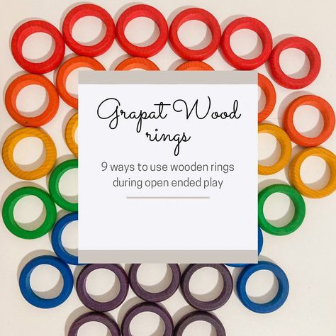 Grapat Rings And Coins, Open Ended Play, Play Ideas, Atticus, Open Ended, Wood Rings, Wooden Rings, Toddler Activities, Book Cover