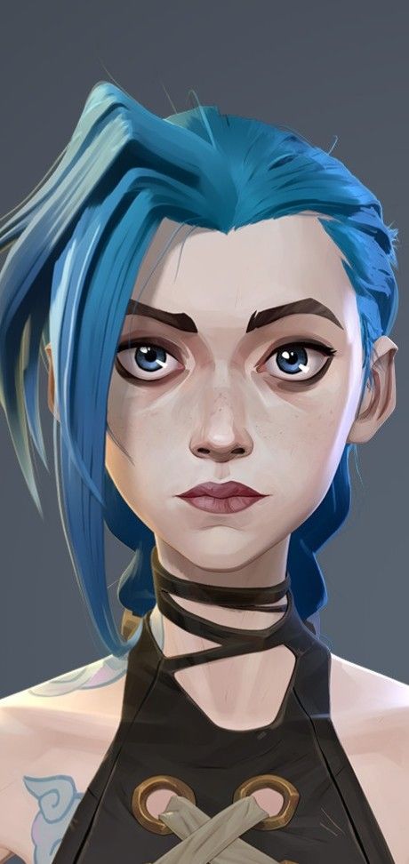 Arcane Jinx, Hair, Blue