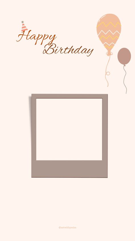 Aesthetic Birthday Card Template, Happy Birthday Template Design, Birthday Background Aesthetic, Happybirthday Happy Birthday, Happy Birthday Icons, Birthday Story, Aesthetic Birthday, Birthday Icon, Happy Birthday Text