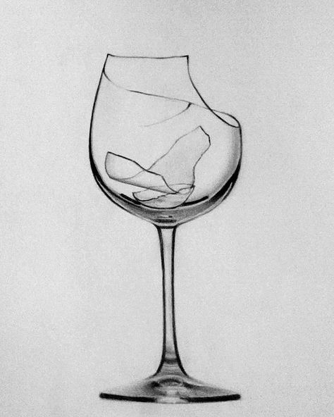 Wine Glass Tattoo, Piskel Art, Illustration Art Design, Pen Art Drawings, Grunge Art, 수채화 그림, Mini Drawings, Realistic Drawings, Pen Art