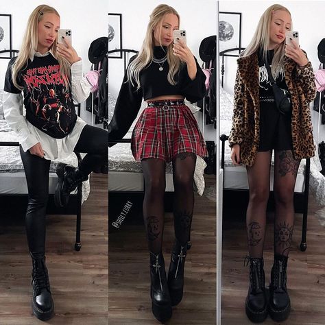 Punk Easter Outfit, Emo Dress Up, Classy Rock Outfit, Emo In Your 30s, Alt Concert Outfit Winter, Salem Outfits Summer, Goth Winter Fashion, Rock Concert Looks, Alternative Going Out Outfit