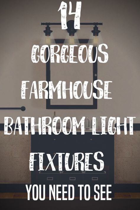 If you love fixer upper style rustic decor is a go to. You'll love going to your bathroom every day to see one of these farmhouse lights. These are great inspiration if you need bathroom light ideas for your vanity. Also, the best tips on how to pick the best bathroom light. Which one is your favorite? #swankyden #bathroom #lighting Double Sink Vanity Lighting Ideas, Rustic Bathroom Lighting Ideas, Industrial Bathroom Lighting Ideas, Bathtub Lighting Ideas, Modern Farmhouse Bathroom Light Fixtures, Bathroom Lighting Ideas Vanities, Small Bathroom Chandelier, Bathroom Light Ideas, Bathtub Lighting