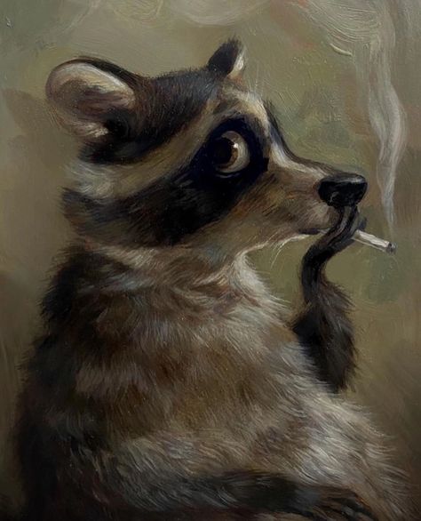 Raccoon Drawing, Art Criticism, Reference Photos For Artists, Racoon, Realistic Art, Art Tutorials Drawing, Funky Art, Surreal Art, Animal Illustration