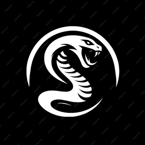 Premium Vector | Cobra Snake Sign on a Black and White Snake Logo Symbols, Cobra Logo Design, Snake Vector, Dinosaur Logo, Great Person Quotes, Person Quotes, Snake Logo, Assassins Creed Art, Cobra Snake