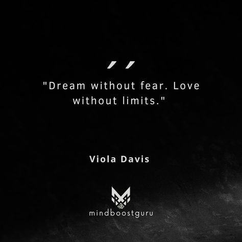 Dream without fear. Love without limits." - Viola Davis Unleash your potential and conquer the world. ✨💪 #motivationmonday #dreambig #fearlesslove #inspirationdaily #viralmindset Love Without Limits, Viola Davis, Conquer The World, Monday Motivation, Dream Big, The World, On Instagram, Quick Saves, Instagram