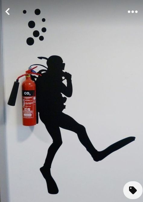 Fire Extinguisher Ideas, Wall Decor Ideas Diy, Printable Halloween Masks, Diy Chalkboard Paint, Wall Decorating Ideas, Beachy Art, Lobby Wall, Locker Decorations, Diy Back To School