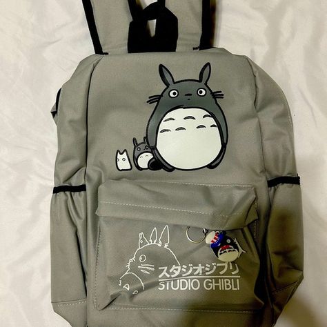 NWOT Studio Ghibli backpack Grey Studio, My Neighbor Totoro, Studio Ghibli, The Movie, Key Chain, Backpacks, Key, Chain, Grey