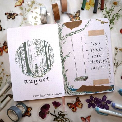 2023 Bullet Journal, August Bullet Journal Cover, Journal Cover Ideas, August Bullet Journal, Bullet Journal Cover, Bullet Journal Ideas Templates, Creating A Bullet Journal, Bullet Journal Cover Ideas, Bullet Journal Mood Tracker Ideas