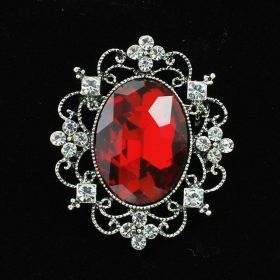 Red Stone Jewelry, Gothic Theme, Wedding October, Wedding Ring Bearer Pillow, Gothic Themes, Gothic Tattoo, Wedding Brooch, Ruby Jewelry, Crystal Brooch