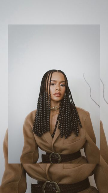 Zoë Foster on Instagram: "Some fresh hair inspo 🤎 . . Hair by @itsbraidseason" Faux Laux Styles, Plain Braids Hairstyles, African Inspired Hairstyles, Black Mom Hairstyles, Photoshoot Hairstyles Black Women, Professional Braids For Work, Natural Protective Hairstyles For Black Women, Simple Protective Hairstyles Braids, Braid Designs For Black Women