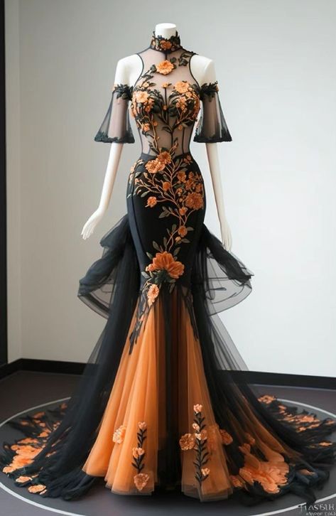 Autumn Court, Baju Kahwin, Mode Kimono, Fantasy Dresses, Fantasy Gowns, Beautiful Pics, Pretty Prom Dresses, Fairytale Dress, Fantasy Dress