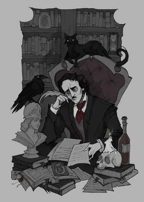 Edgar Allan Poe...or? Edgar Allan Poe Art, Abigail Larson, Poe Quotes, Hp Lovecraft, Allen Poe, Edgar Allen Poe, Goth Art, Gothic Horror, Edgar Allan