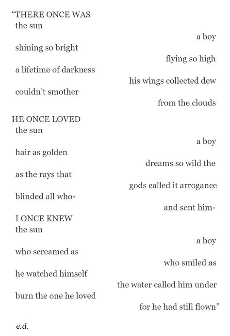 Apollo Icarus Apollo, Icarus And Apollo, Icarus Aesthetic, Mythology Poetry, Folded Wings, Aesthetic Quote, The Poem, Greek Myths, Poetry Words