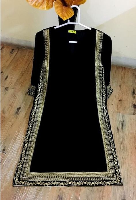 Black Kurti Styling Ideas, Black Velvet Shirt, Velvet Dress Designs, Pakistani Fashion Casual, Pakistani Dresses Casual, Pakistani Fashion Party Wear, Pakistani Fancy Dresses, Salwar Kamiz, Best Dress