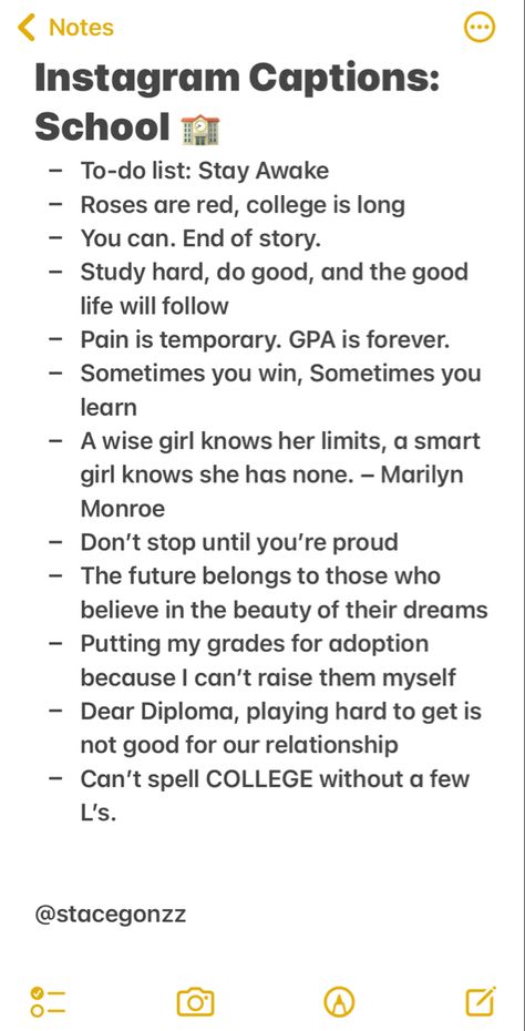 School Instagram captions School Life Captions, Instagram School Captions, Recognition Caption Ideas, School Bio Instagram, Study Bio Instagram, Work Ig Captions, Caption For School Pictures, First Day Of School Captions Instagram, University Captions For Instagram