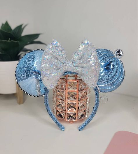 Cinderella Accessories, Pearl Disney Ears, Cinderella Disney Ears, Cinderella Ears, Cinderella Mouse, Cinderella Mickey Ears, Cinderella Mouse Ears, Blue Mickey Ears, Cinderella Fairy Godmother