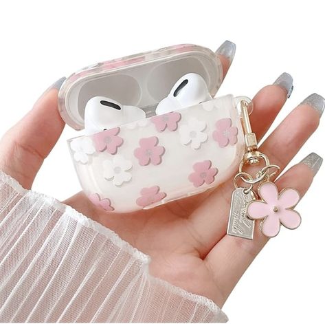 case from amazon, click link/photo !! ♡ ( coquette pink soft fashion style headphones earbuds earphones girlblogger lana del rey aesthetic ) Floral Keychain, Cartoon Flower, Earbuds Case, Girly Phone Cases, Glitter Flowers, Airpod Pro, Cartoon Flowers, Flower Pattern Design, Pink And White Flowers