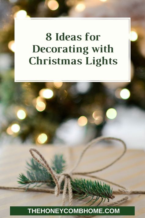 Simple Ways To Decorate For Christmas, Old Christmas Lights Repurpose, How To Decorate With Christmas Lights, Christmas Lights Ideas Indoor, Decorating With Christmas Lights Indoors, Christmas Lights Inside House Ideas, Christmas Lights Decor Ideas, Indoor Christmas Lights Ideas, Christmas Lights Decor