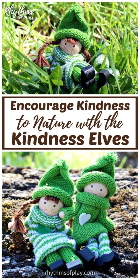 Encourage Kindness to Nature with the Kindness Elves! This is a fun, eco-friendly activity for kids. Encouraging our children to be kind to the planet creates the environmental stewards that we need for a sustainable future. Help the Kindness Elves Save our Planet today! |  #Kindness #ProtectOurPlanet #KindnessElves Kindness Gnomes, Kindness For Kids, Childcare Rooms, Nature Learning, Kindness Elves, Teaching Kindness, Save Planet Earth, Save Planet, Summer Play