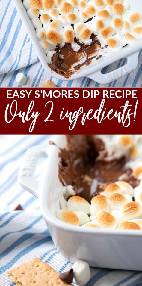 Smores dip is a quick and easy oven smores dip that takes just 2 ingredients to make. Pair with your favorite dippers and serve up a fantastic dessert. #passion4savings #smores #dip #dessert #ingredients #diprecipe #dessertdip #easy #smoresrecipe Oven Smores, Fantastic Dessert, Desserts Oreo, Easy Smores, Summer Desserts Easy Healthy, Smores Dip, Dessert Summer, Homemade Snickers, Healthy Summer Desserts