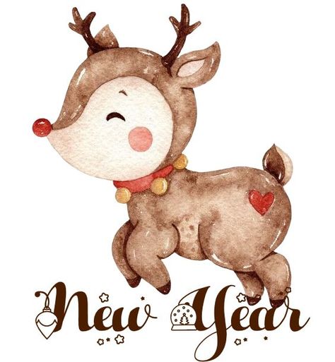 new year 😀 Reindeer Drawing, Idee Cricut, Christmas Card Art, Watercolor Christmas Cards, Christmas Drawing, Window Art, Christmas Mood, Christmas Paintings, Christmas Illustration