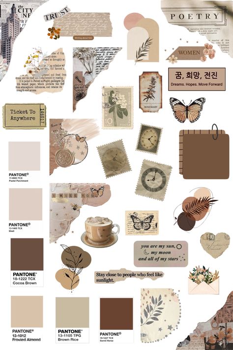 Beige Stickers Printable, Minimalist Stickers Printable Vintage, Beige Stickers Aesthetic, Free Stickers Printables Aesthetic, Printouts Aesthetic, Vintage Stickers Printables Brown, Vintage Scrapbook Ideas Free Printables, Scrape Booking Ideas, Book Diy Ideas