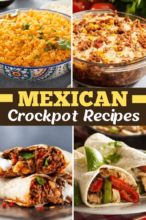 These Mexican Crockpot recipes will make you love your slow cooker even more! From queso to burritos to carnitas, you'll love these easy dishes! Ground Turkey Crockpot, Mexican Crockpot Recipes, Mexican Crockpot, Crockpot Recipes Mexican, Easy Crockpot Dinners, Best Crockpot Recipes, Crockpot Recipe, Crockpot Dishes, Easy Mexican