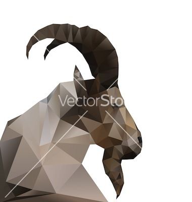 Abstract Goat, Ibex Goat, Goat Vector, White Backgrounds, Interactive Design, Low Poly, Png Images, Goats, Vector Images