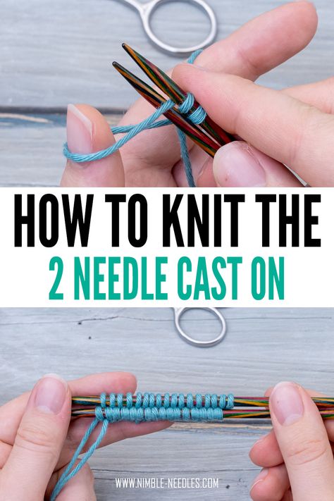 Stretchy Cast On Knitting, Nimble Needles, Knit Stitches For Beginners, Cast On Knitting, Casting On Stitches, Knitting Help, Beginner Knitting, Knitting Tutorials, Knit Projects