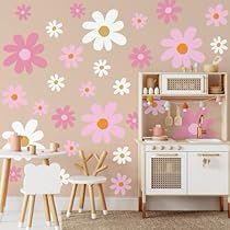 Daisy Decals, Flower Wall Decal, Daisy Wall, Floral Wall Decals, Flower Wall Decals, Floral Decal, Stickers For Kids, Flower Wall Stickers, Wall Stickers Kids