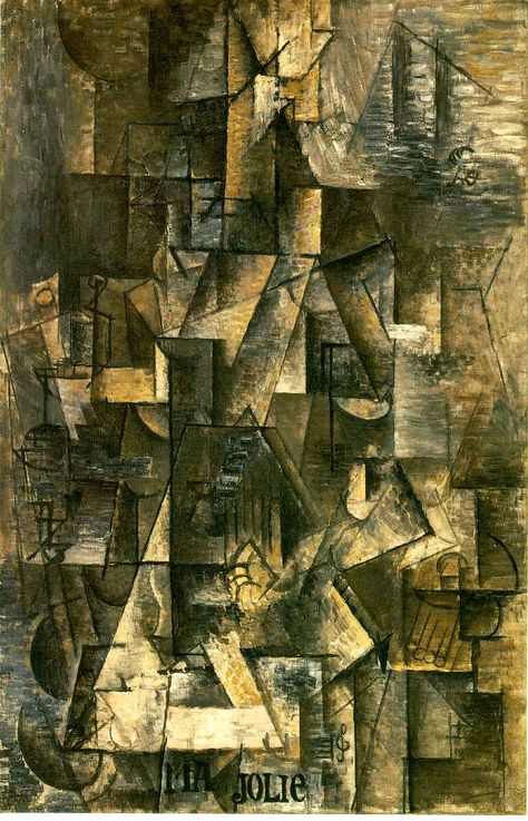 Pablo Picasso. Ma Jolie. 1911-12. Analytical Cubism. Picasso Cubism, Cubist Movement, Cubist Paintings, Pablo Picasso Art, Art Picasso, Pablo Picasso Paintings, Istoria Artei, Cubist Art, Most Famous Paintings