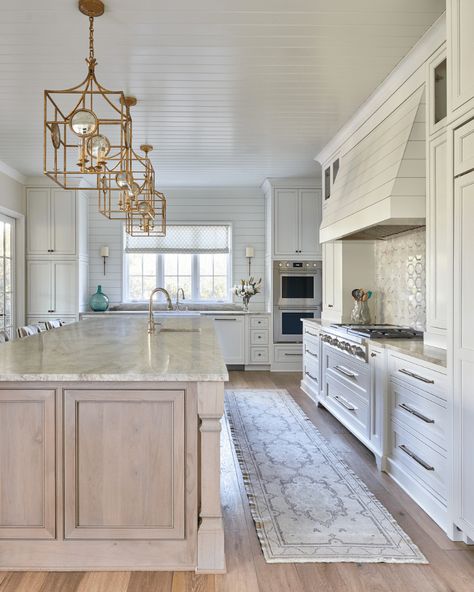 How to Infuse Character in Your Home Through Millwork - Garden & Grace Nantucket Kitchen, Kitchen Ceilings, Wainscoting Kitchen, Paneled Walls, Ceiling Kitchen, Custom Millwork, Custom Doors, Kitchen Ceiling, Kitchen Fireplace