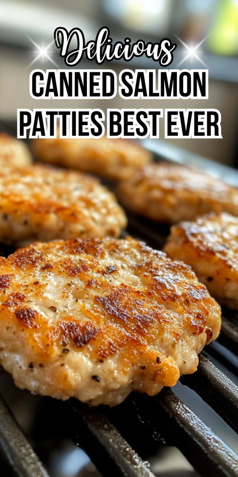 Best Canned Salmon Recipes, Salmon Pattie’s, Canned Salmon Burgers, Salmon Patties Recipe Canned, Canned Salmon Patties, Salmon Patty, Fish Patties, Canned Salmon Recipes, Flaked Salmon