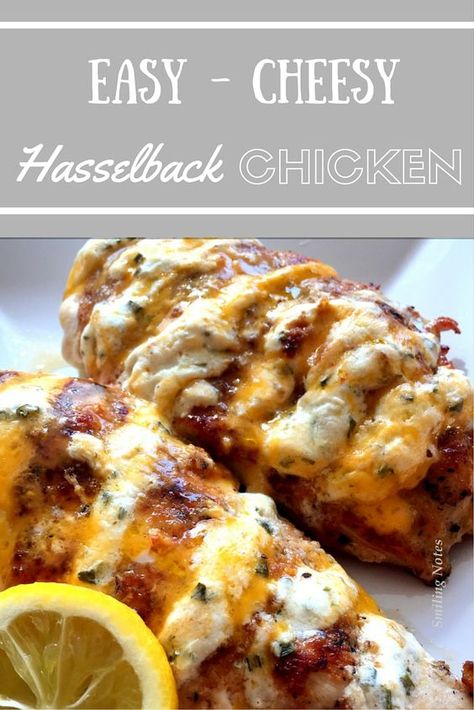 Easy-Cheesy Hasselback Chicken Chicken Receipe, Hasselback Chicken, Recipe Using Chicken, Turkey Dishes, Yummy Chicken Recipes, Easy Cheesy, Cook Chicken Breast, Poultry Recipes, Easy Delicious