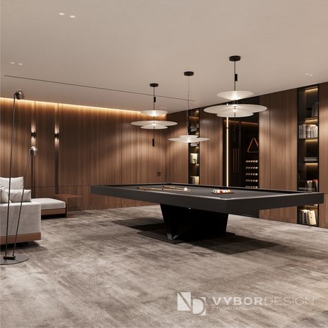 Lv Pool Table, Luxury Mancave, Billiard Lounge, Billiard Room Ideas Interior Design, Game Room Modern, Modern Billiard Room, Snooker Room Ideas, Luxury Billiard Room, Pool Table Rooms