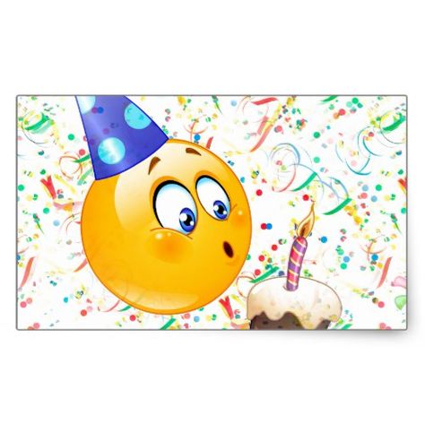 happy birthday emoji rectangular sticker Birthday Emoticons, Message For Someone, Happy Birthday Emoji, Birthday Emoji, Yellow Confetti, Emoji Birthday Party, Emoji Birthday, Ipad Snap, Emoji Images