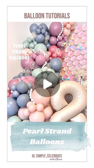 Becca Mansfield | Party Creator 🎉 on Instagram: "Pearl Strand Balloon Tutorial - 💎 the MAIN KEY 
is to not let go of the first pearl, it’s a diamond on your finger and you are KEEPING it locked there 👌🏻

Don’t let go of the first OR last pearl until they are both secured into your garland. 
You’ll need to tie these first and last pearl necks around a balloon neck or rubber band in your garland to keep the strand in place and prevent unraveling! 

I LOVE the effect of these pearls draping down the mermaid balloons 🧜‍♀️
but they would work with so many other designs too! 🤩
I’m so glad I didn’t throw in the towel before I figured out this technique! 

What do you think, 
after seeing the tutorial, would you try making these pearls?? 🤗

Stay tuned for more balloon tutorials 🎈 

💕Becca How To Make Pearl Balloon Strands, Balloon Tutorials, String Balloons, Pearl Balloons, Mermaid Balloons, Pearl Neck, Balloon Creations, Balloon Ideas, Celebration Ideas