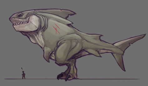 Megalodon Rex Concept Cute Alien, Human Drawing, Cool Monsters, Alien Concept, Creature Feature, Creature Concept Art, Creature Concept, Illustration Sketches, Character Design References