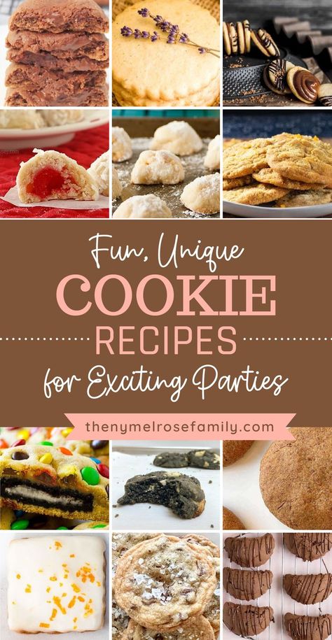 50+ Unique Cookie Recipes For a Fun Party Cookie Bake Off Ideas, Cookies To Win A Contest, Unique Cookies Creative, Unique Christmas Cookie Flavors, Best Unique Cookie Recipes, Most Popular Cookie Recipes, Cookie Exchange Cookie Ideas, Cookie Party Recipes, Specialty Cookie Recipes