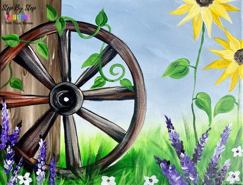 Wheel Painting, Northern Lights Painting, Rainbow Painting, Canvas Painting Tutorials, Learn How To Paint, Textured Canvas, Acrylic Painting Tutorials, Spring Painting, Paint And Sip