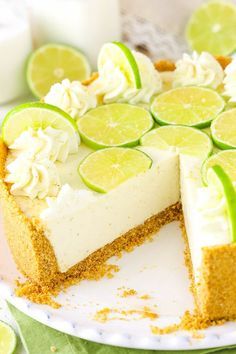 No Bake Key Lime Cheesecake, Key Lime Cheesecake Recipe, No Bake Key Lime, Key Lime Cheesecake, Bolo Minnie, Lime Recipes, Lime Cheesecake, Salty Cake, Easy No Bake Desserts