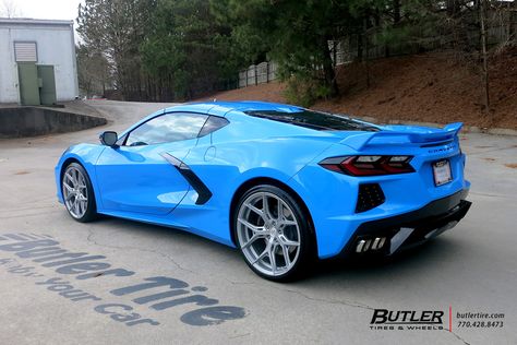 Chevrolet Corvette with 21in Vossen HF-5 Wheels exclusively from Butler Tires and Wheels in Atlanta, GA - Image Number 12160 Corvette C8 Stingray, Corvette Wheels, C8 Corvette, Vossen Wheels, God Things, Big Al, Michelin Tires, Corvette C8, Tyre Brands