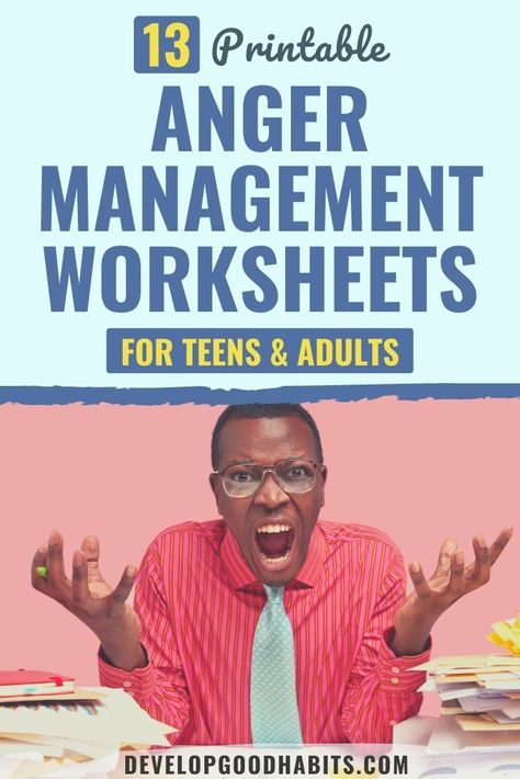 13 Printable Anger Management Worksheets for teens & adults #angermangement #selfhelp #selfimprovement #anger #positivepsychology #emotions Anger Management For Middle School, Free Anger Management Worksheets For Adults, Anger Worksheets For Teens, Anger Activities For Teens, Anger Management For Teens, Anger Management Adults, Anger Control Activities, Anger Management Activities For Adults, Anger Management Activities For Teens