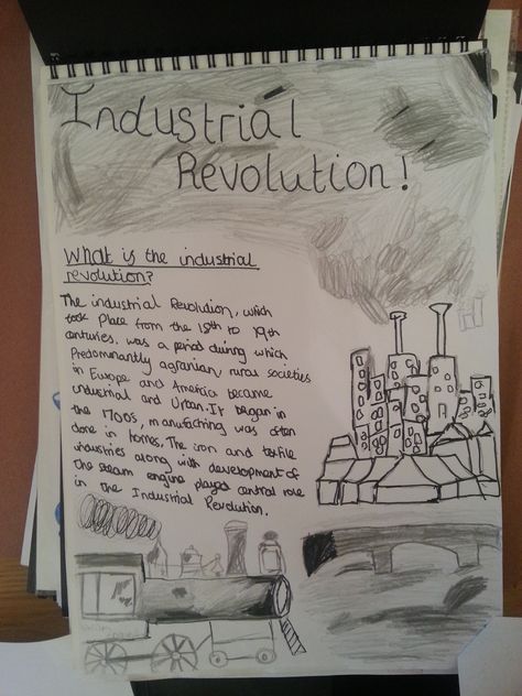 Industrial Revolution, Title Page, 2014 Revolution Drawing Ideas, Industrial Revolution Notes, Industrial Revolution Drawing, Edsa Revolution Poster, Industrial Revolution Projects, Industrial Revolution Poster, Industrial Revolution Art, History Revision, Revolution Poster