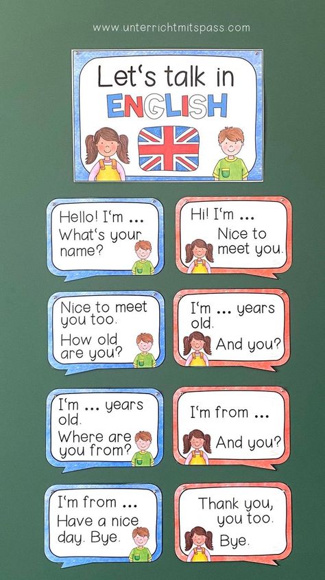 English Classes For Kids, English Conversation Practice, English Primary School, Speaking Activities English, English Conversation Learning, English Posters, English Teaching Materials, English Activities For Kids, English For Beginners