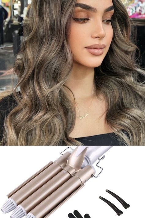 Waves Iron, Long Short Hair, Hair Styling Tool, Large Waves, Long To Short Hair, Natural Waves, Curling Iron, Hair Styling, Hair Tools