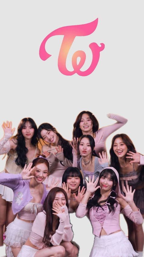 TWICE !🫶🏼🤍🌷 Poster Twice, Twice Group Wallpaper, Twice Ot9 Wallpaper Aesthetic, Lovelys Twice, Twice Wallpaper With Names, Kpop Posters Twice, Twice Once, Kpop Wallpaper, Kpop Groups