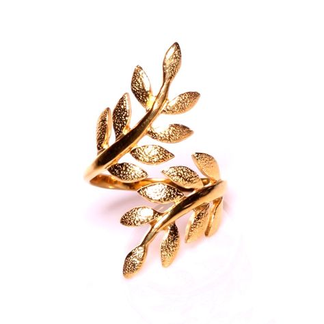 Olive Tree Ring 18k Gold Plated Greek Inspired Eddera Olive Branch Ring, Leaf Wedding Rings, Unique Gold Rings, Gold Leaf Rings, Laurel Leaf, Tree Ring, Gold Rings Fashion, Gold Rings Jewelry, Gold Ring Designs