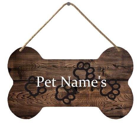 PRICES MAY VARY. Title: SLIYIYoo Personalized Dog Bone Sign Custom Dog House Wood Sign Decor Custom Name Pet Sign for Home Farmhouse Decor(8.4 x 4.8Inches). Product Type: Categories > Home Décor Products > Home Décor Accents > Wall Pediments Dog Table Decor, Dog Wall Decor Ideas, Dog Wall Art Decor, Dog Kennel Name Signs Diy, Dog Name Plates Signs, Dog Name Signs Wooden, Dog House Name Sign, Dog Signs For Home Front Doors Bedroom, Dog Signs For Home Wall Decor