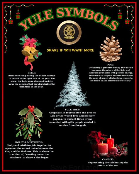 ✨ Embrace the magic of Yule with these witchy tips to make your season truly enchanting! 🌙🔮 As the Wheel of the Year turns, harness the power of the Winter Solstice to manifest your dreams and set intentions for the coming year. 🌲✨ 1. Create a Yule altar with evergreen boughs, pinecones, and candles to honor the return of the light. 🕯️🌿 2. Brew a warm, spiced tea with cinnamon and cloves to invite prosperity and protection. 🍵✨ 3. Craft a Yule log with symbols of abundance and joy, and burn i... Winter Solstice Soup, Yule Decorations Winter Solstice, Dark Yule, Yule Ideas, Yule Altar, Spiced Tea, The Wheel Of The Year, Happy Winter Solstice, Witch Tips